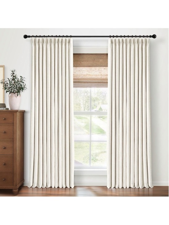 CAPALOCA Other - CAPALOCA Blackout Pinch Pleated Curtains 40”x 96″ Long • Linen Blend • Pack of 2